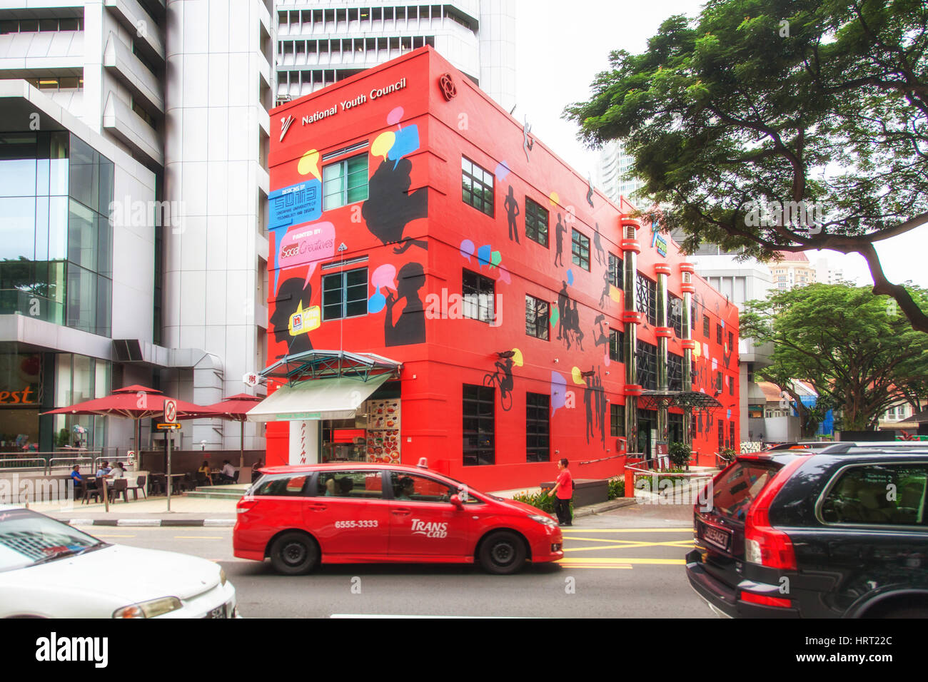 Consiglio giovanile nazionale, la casella rossa, NYC, Singapore, Asia, Singapore Foto Stock