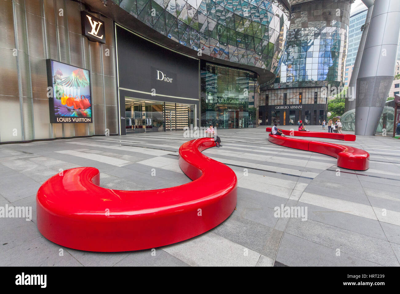 Arte nella parte anteriore dello Ion Orchard Shopping Center, Orchard Road, architettura moderna, zona centrale, il quartiere centrale degli affari, Singapore, Asia, Singapor Foto Stock