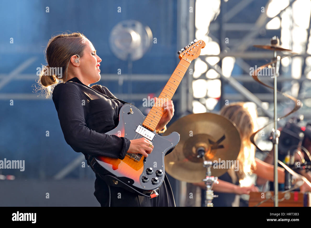 MADRID - Sep 13: Anna Calvi Prestazioni a Dcode Festival il 13 settembre 2014 a Madrid, Spagna. Foto Stock