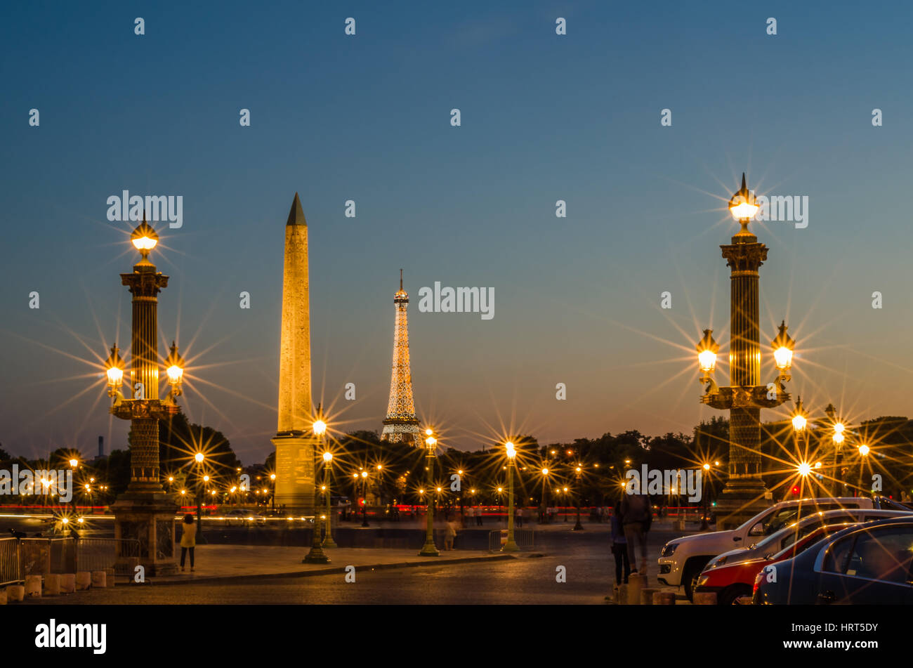 Un informale Serata Parigi Foto Stock