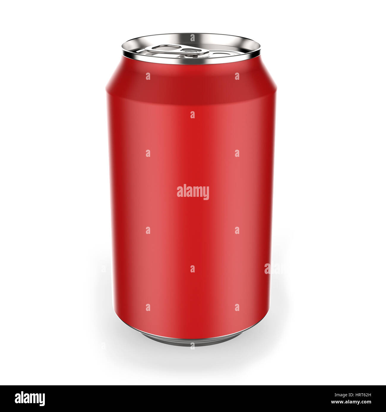 Red lattina su sfondo bianco del rendering 3D Foto Stock