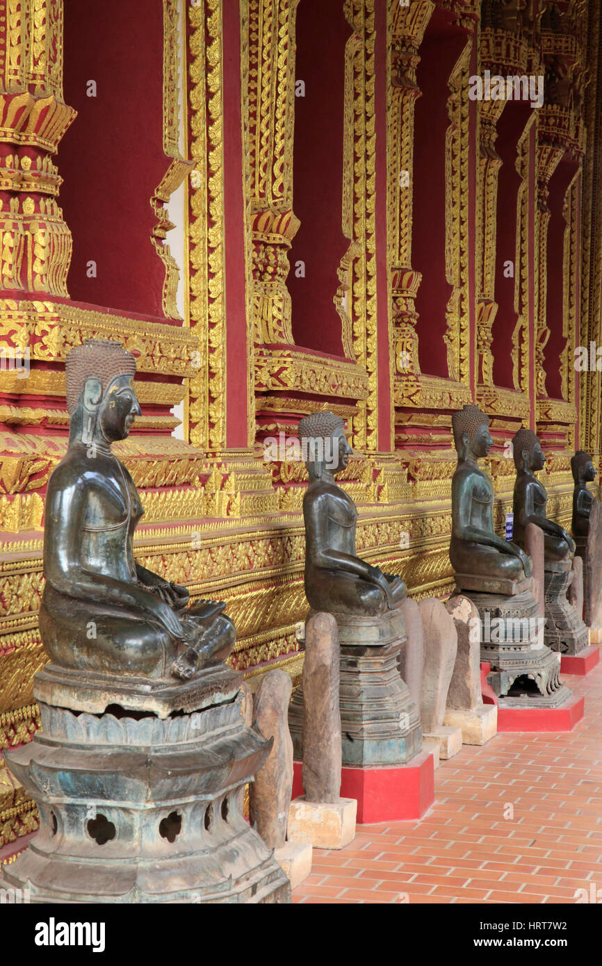 Laos, Vientiane, Haw Pha Kaew, museo, statue di Buddha, Foto Stock