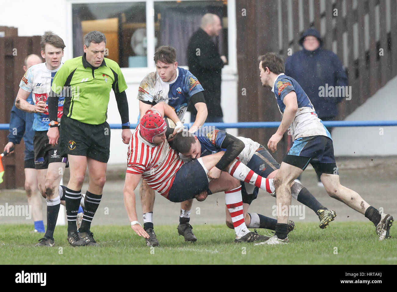 New Brighton v Manchester 4 marzo 2017,ha giocato a Wirral Foto Stock