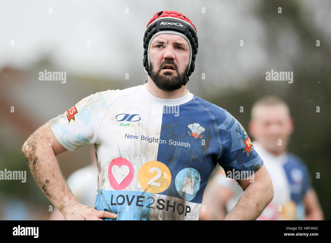 New Brighton v Manchester 4 marzo 2017,ha giocato a Wirral Foto Stock