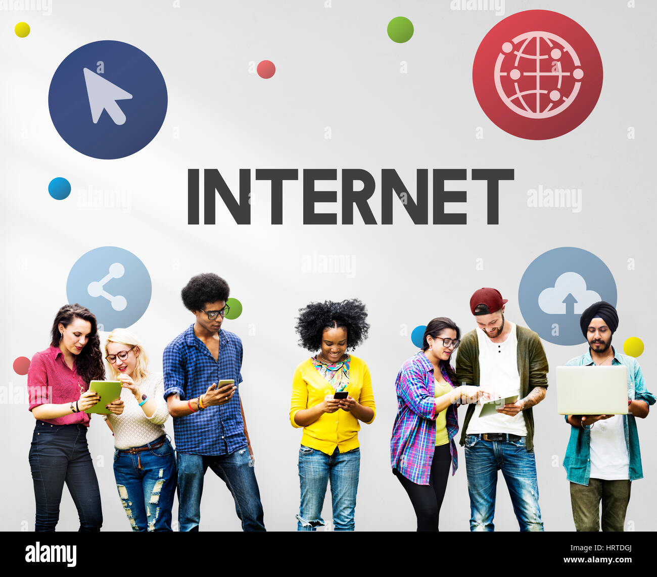 Rete Internet Connessione di comunicazione Concept Foto Stock