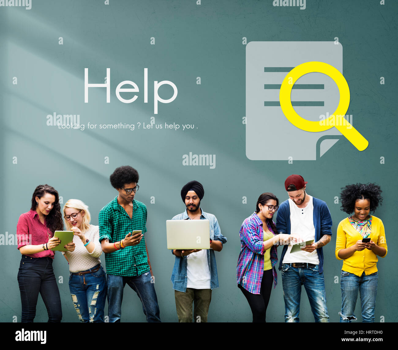 Call Center Hot Line Concetto di informazioni Foto Stock