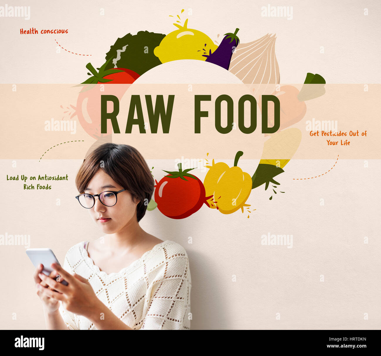 Mangiare sano cibo concetto di nutrizione Foto Stock