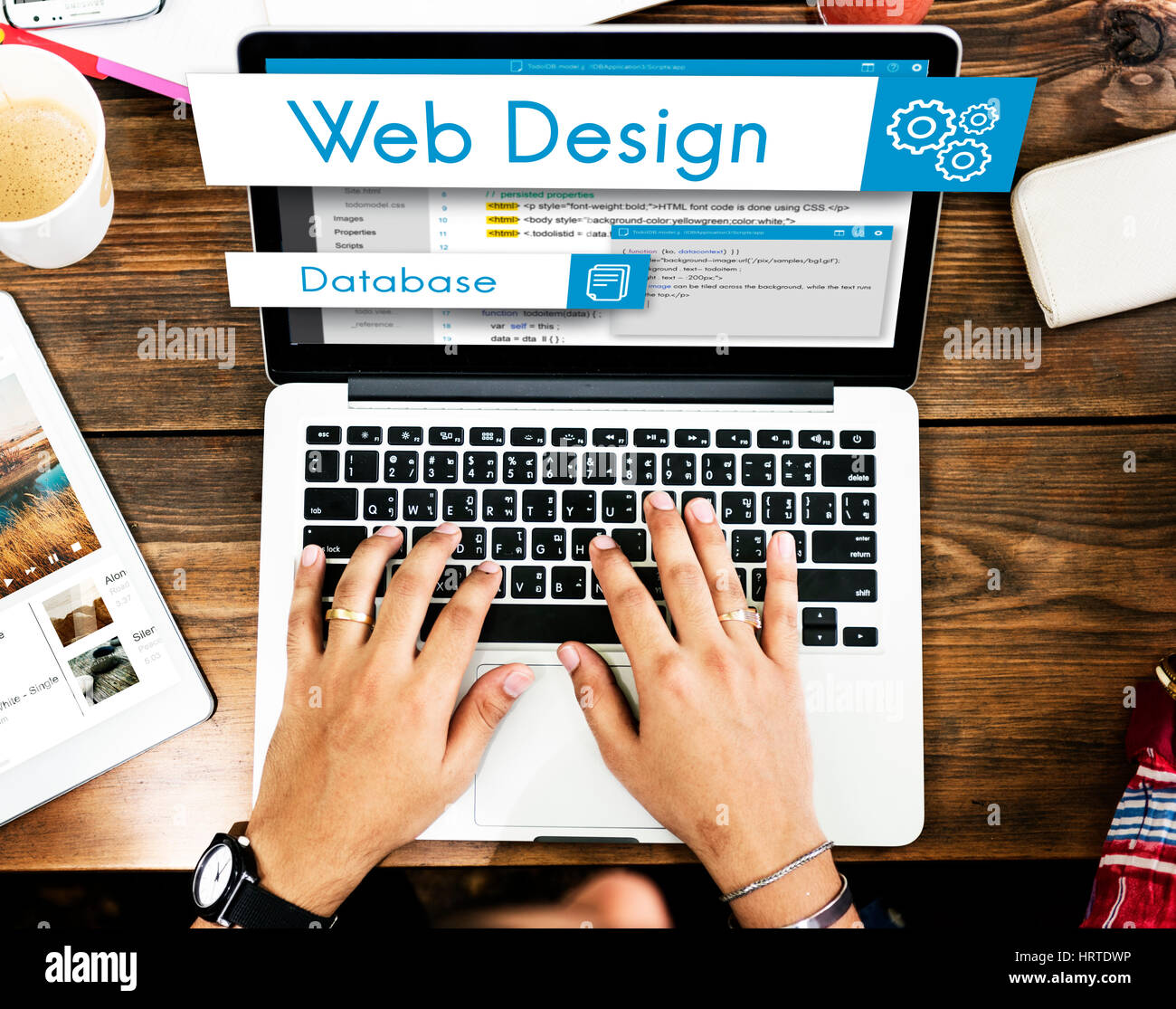 Web Design sito web Concetto di codifica Foto Stock