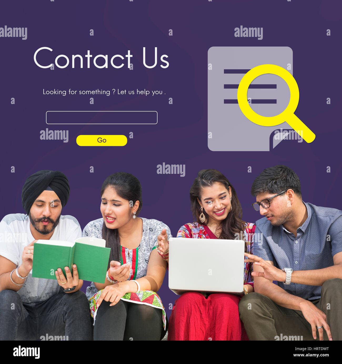 Call Center Hot Line Concetto di informazioni Foto Stock