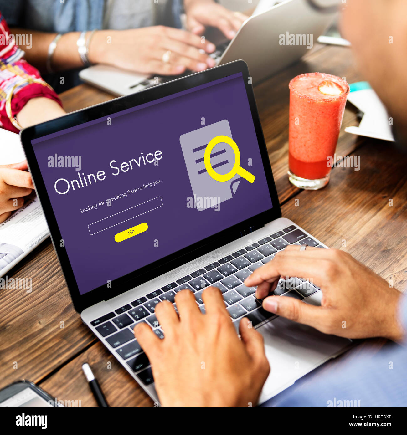 Call Center Hot Line Concetto di informazioni Foto Stock