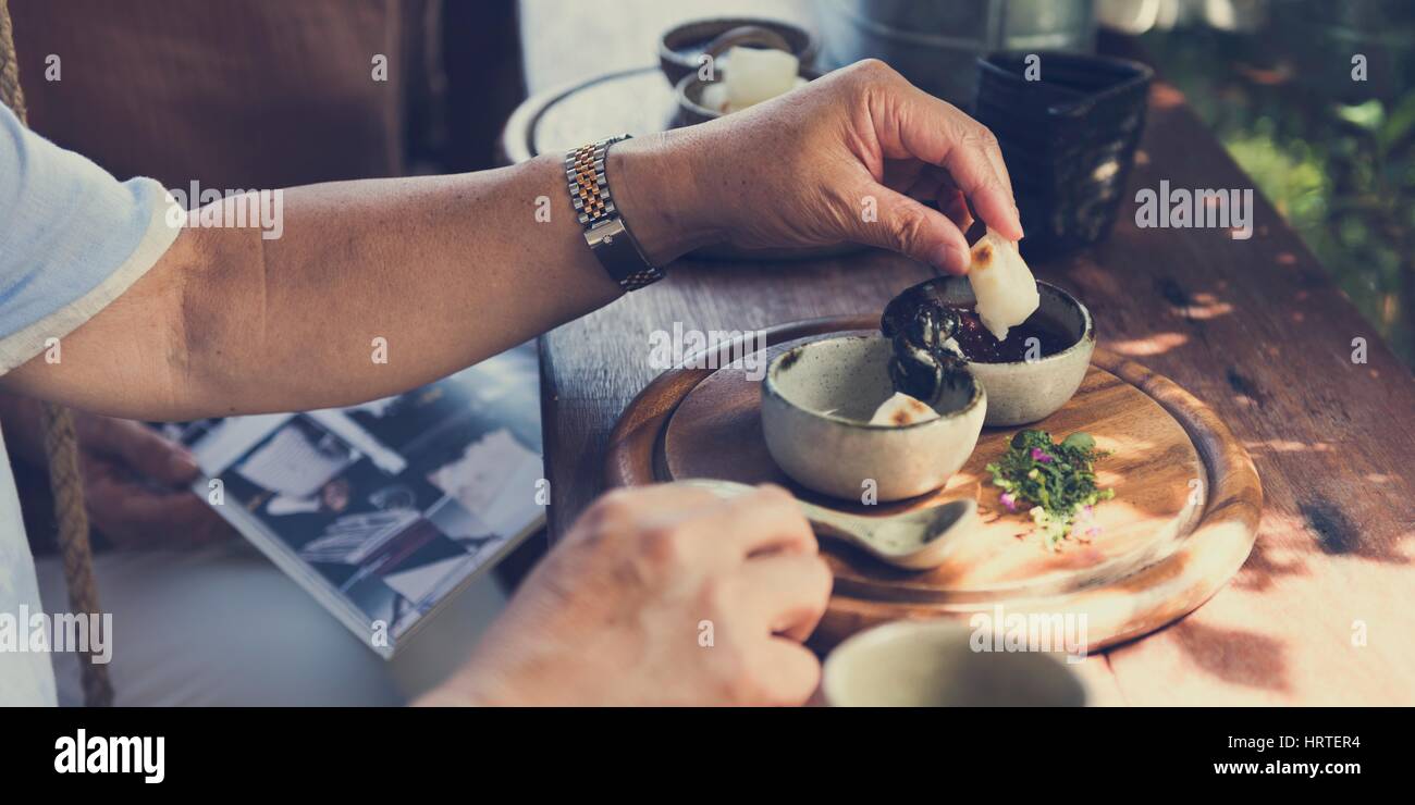 Il Cafe Bar il piacere del relax Service Business Foto Stock