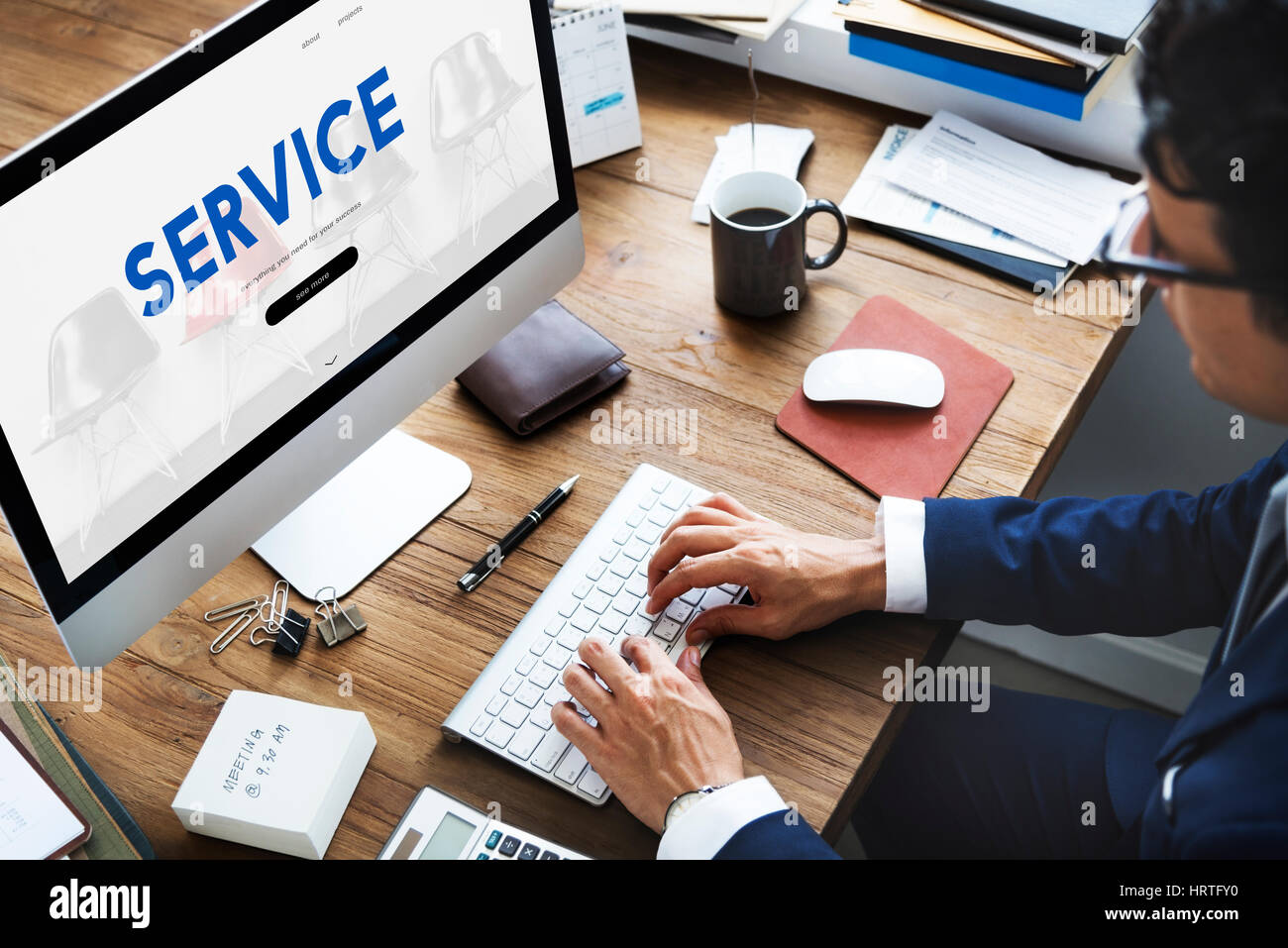 Customer care pagina web parola di interfaccia Foto Stock