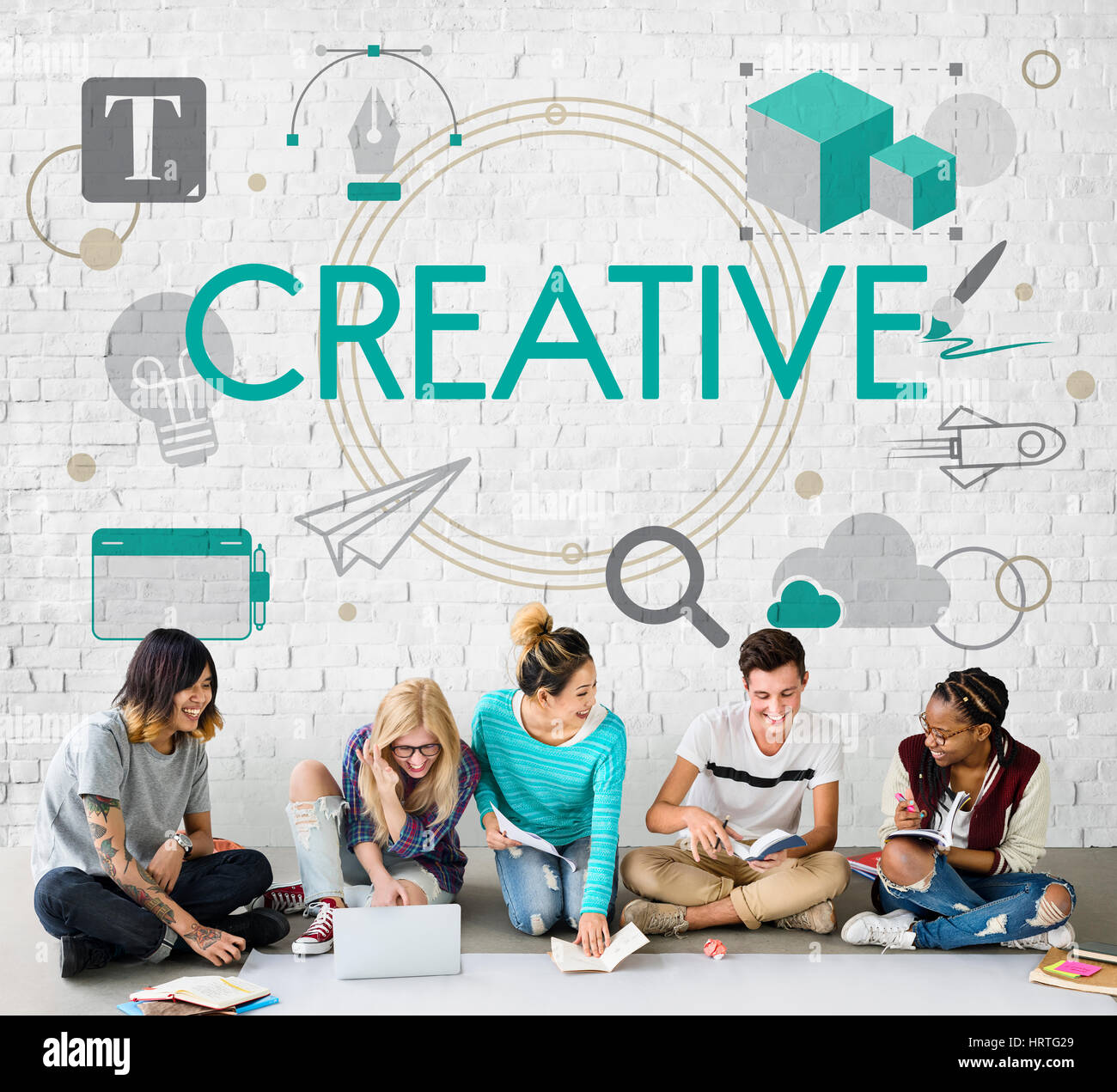 Contenuto creativo configurazione Design creativo Foto Stock