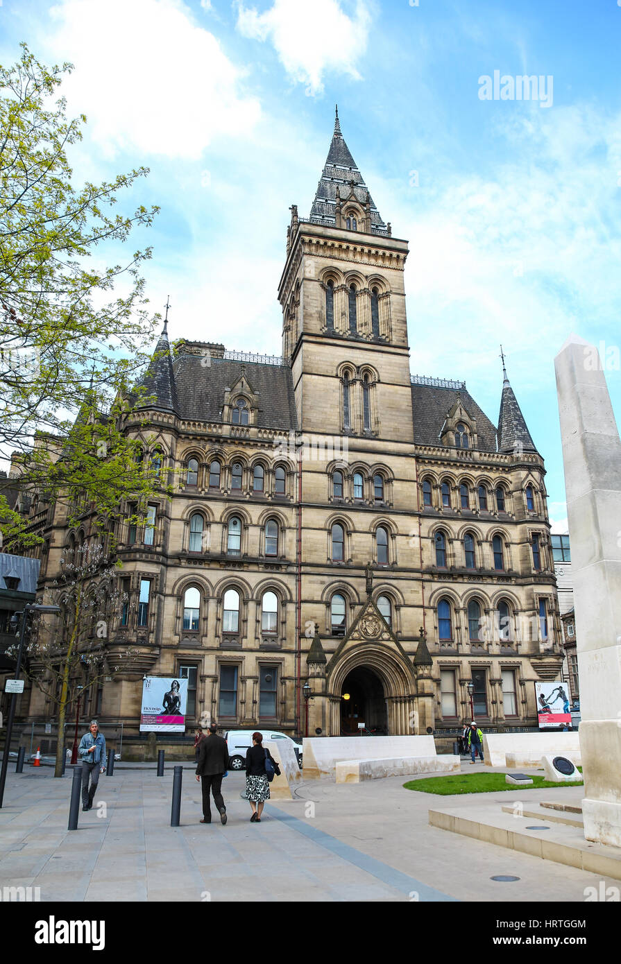 Manchester Town Hall facciata orientale su Mosley Street Manchester City Centre Manchester Inghilterra England Regno Unito Foto Stock