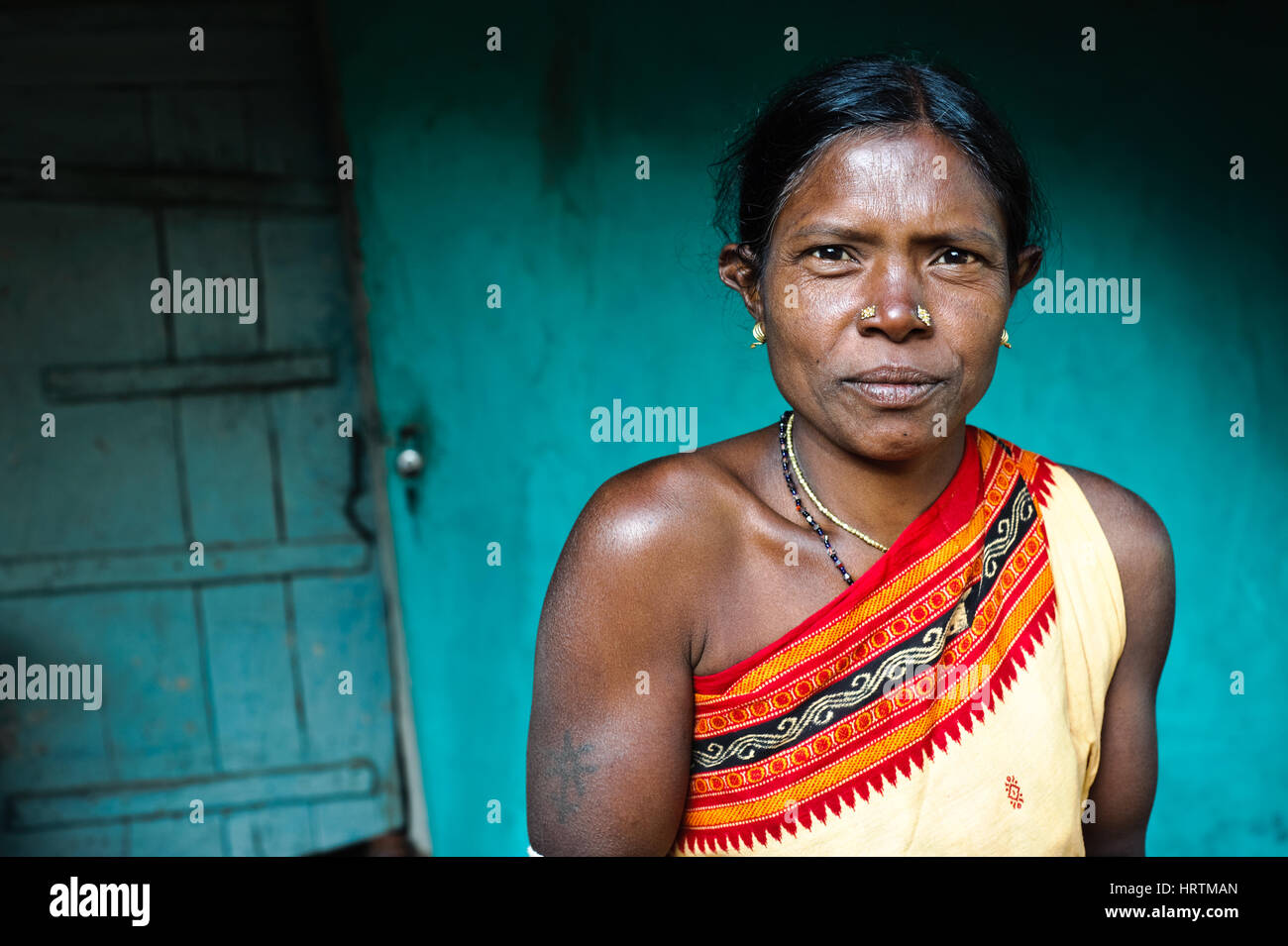 Donna appartenente al Kondh ( India) Foto Stock