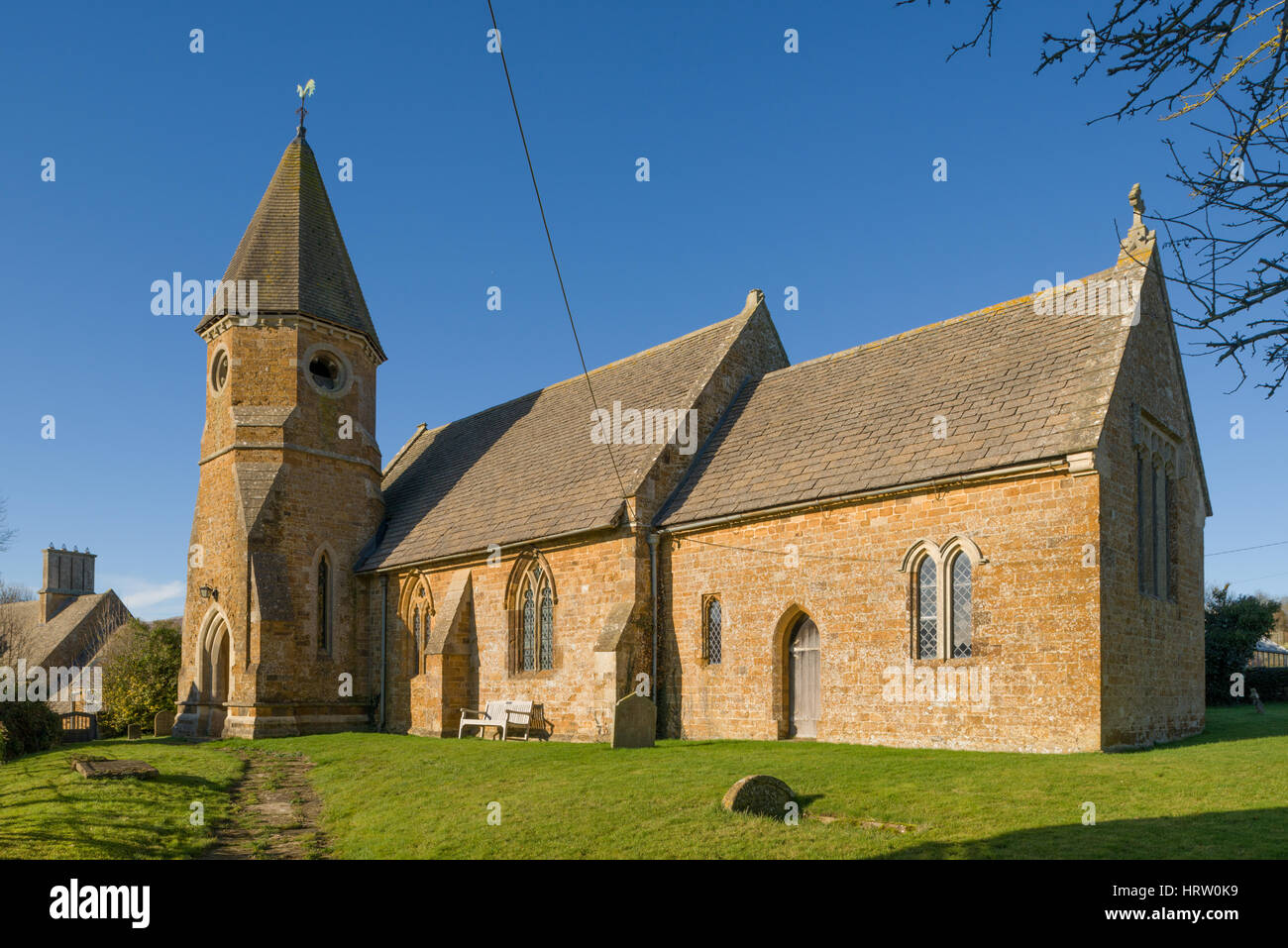 Chiesa di San Giovanni Evangelista, Barford San Giovanni, Oxfordshire, England, Regno Unito Foto Stock