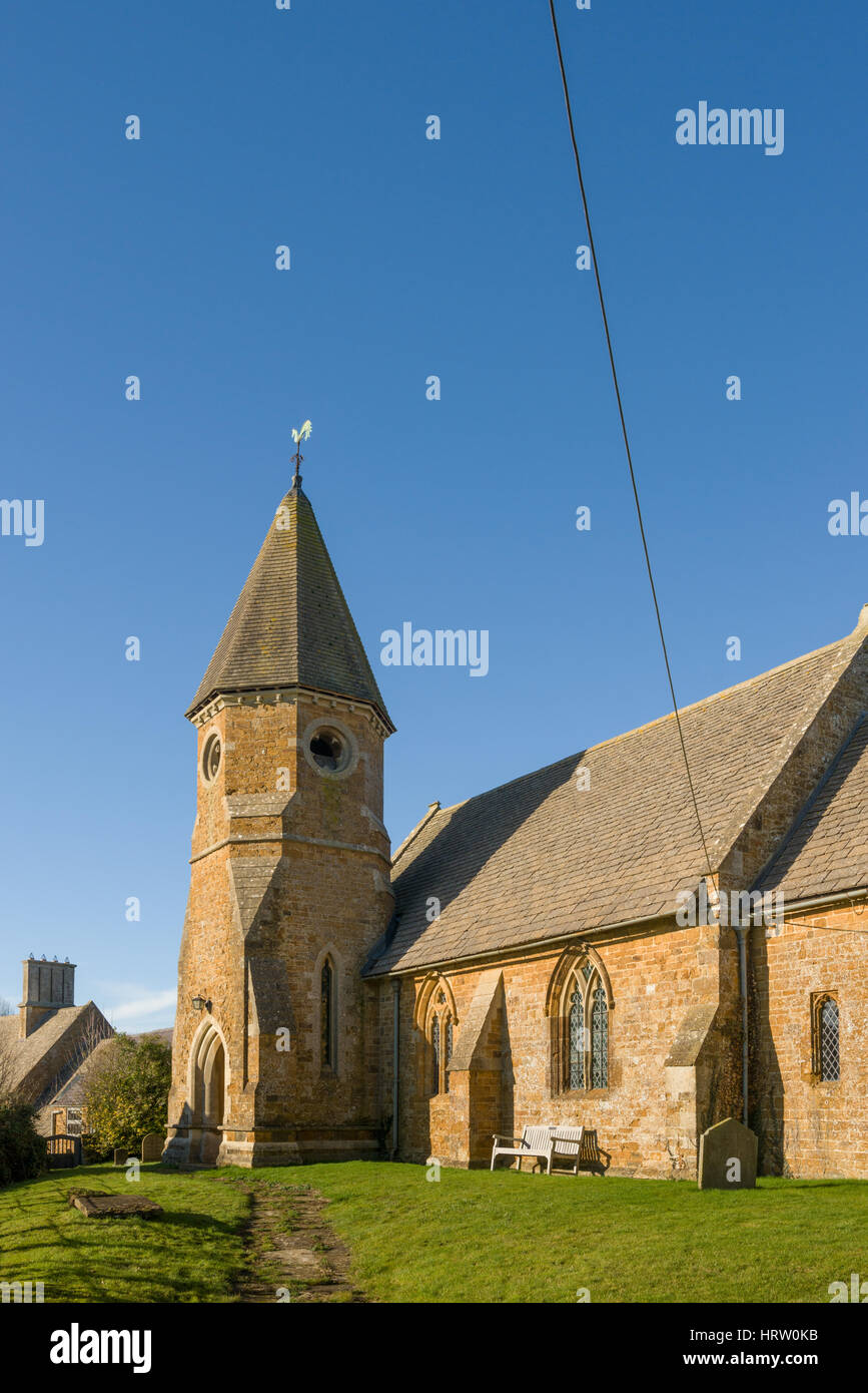 Chiesa di San Giovanni Evangelista, Barford San Giovanni, Oxfordshire, England, Regno Unito Foto Stock