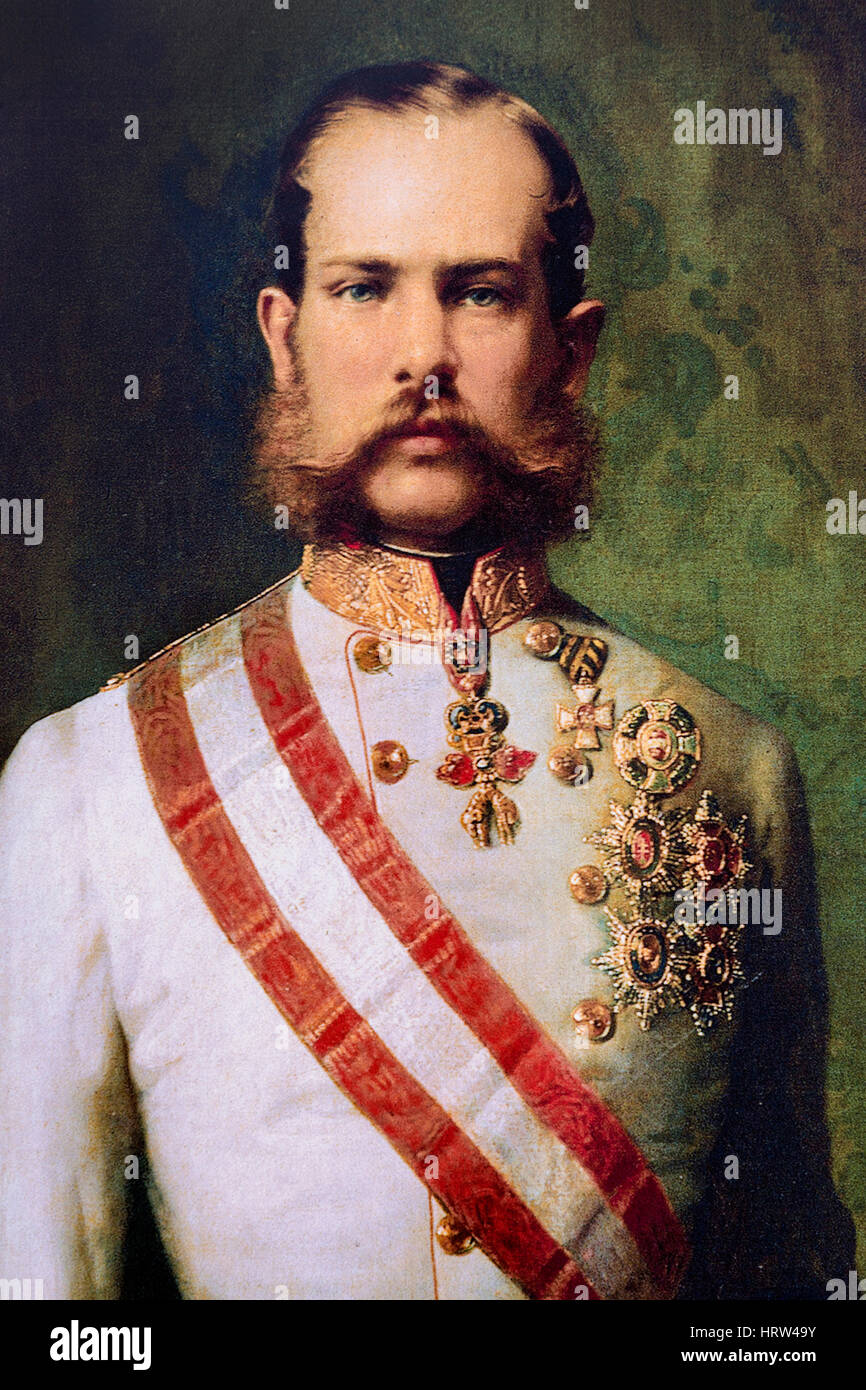 Franz Joseph I (Franz Josef I: 1830-1916), l'imperatore d'Austria e Re di Ungheria e Croazia e Boemia. Foto Stock