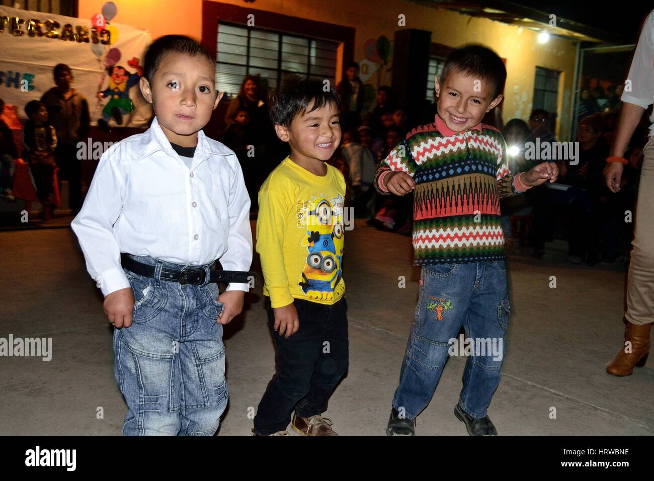 Scuola iniziale anniversario in SAPALACHE ' Las Huaringas ' - HUANCABAMBA.- Ministero di Piura - Peru Foto Stock