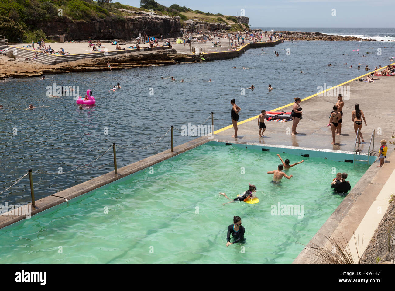 Piscina di acqua salata, Clovelly, Sydney, Nuovo Galles del Sud, Australia Foto Stock