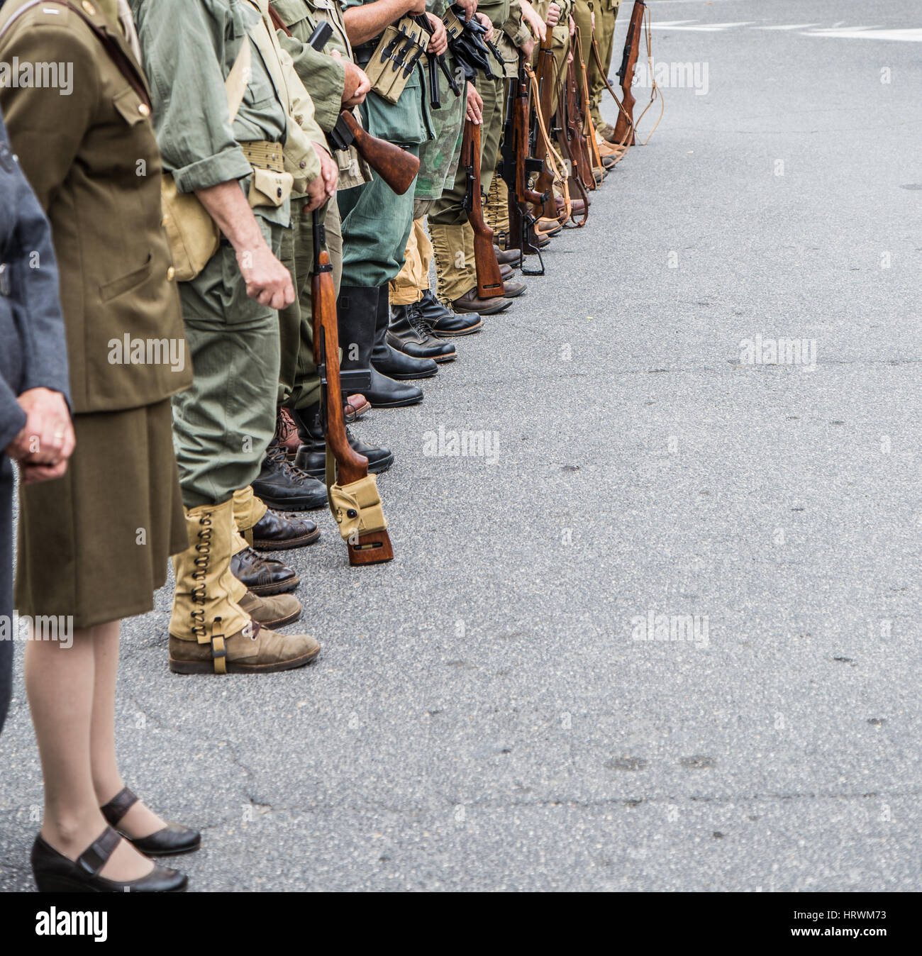 Soldati Con Uniformi Militari Della Seconda Guerra Mondiale Foto Stock Alamy
