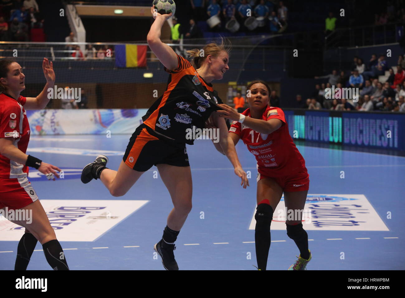 Bucarest, Romania. 3 Marzo, 2017. Donna EHF Champions League 2016-17, CSM Bucuresti vs RK Krim Mercator gioco di pallamano. Credito: Gabriel Petrescu/Alamy Live News Foto Stock