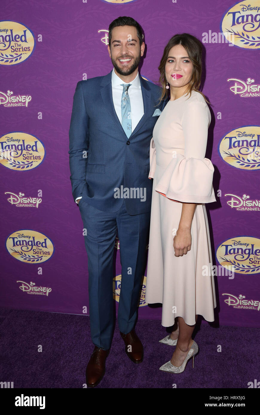 Beverly Hills, Ca. 04 Mar, 2017. Mandy Moore, Zachary Levi, presso lo screening di Disney's "aggrovigliato prima mai dopo l' presso il Paley Centre for Media In California il Marzo 04, 2017. Credito: Fs/media/punzone Alamy Live News Foto Stock