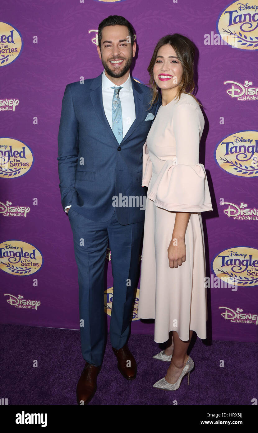 Beverly Hills, Ca. 04 Mar, 2017. Mandy Moore, Zachary Levi, presso lo screening di Disney's "aggrovigliato prima mai dopo l' presso il Paley Centre for Media In California il Marzo 04, 2017. Credito: Fs/media/punzone Alamy Live News Foto Stock