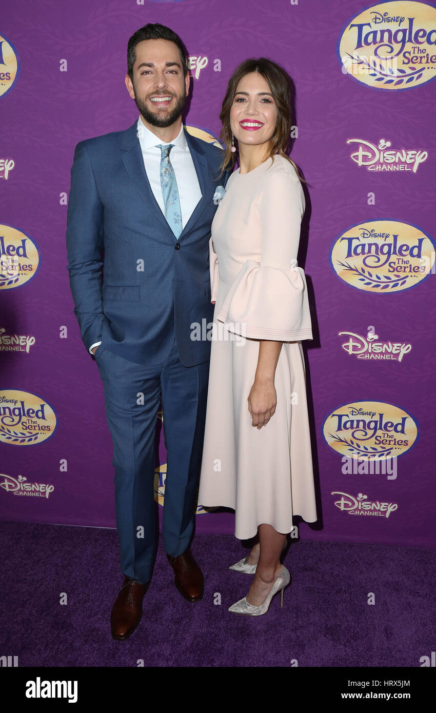 Beverly Hills, Ca. 04 Mar, 2017. Mandy Moore, Zachary Levi, presso lo screening di Disney's "aggrovigliato prima mai dopo l' presso il Paley Centre for Media In California il Marzo 04, 2017. Credito: Fs/media/punzone Alamy Live News Foto Stock