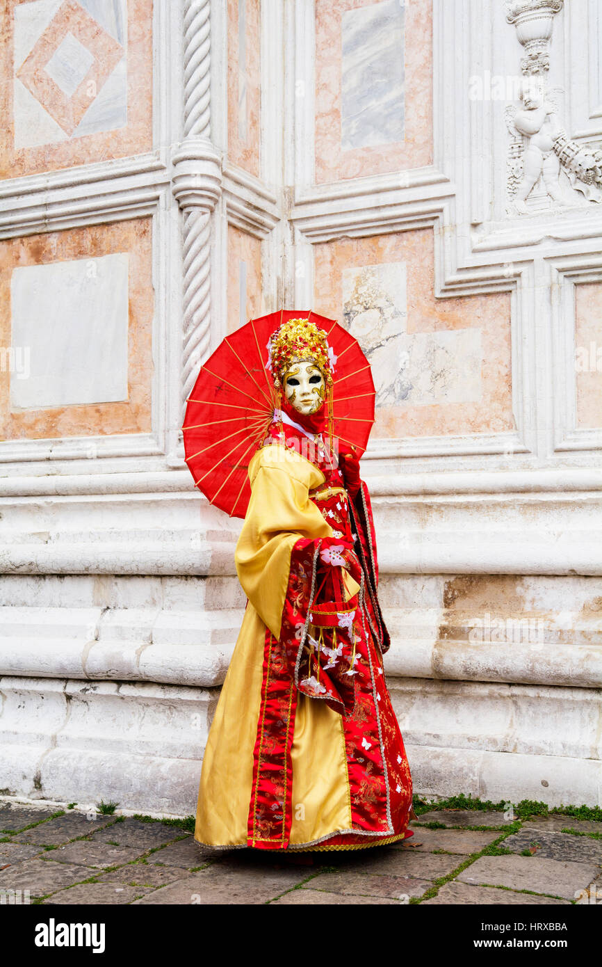 Il carnevale di Venezia il Carnevale di Venezia, Masquerade Foto Stock