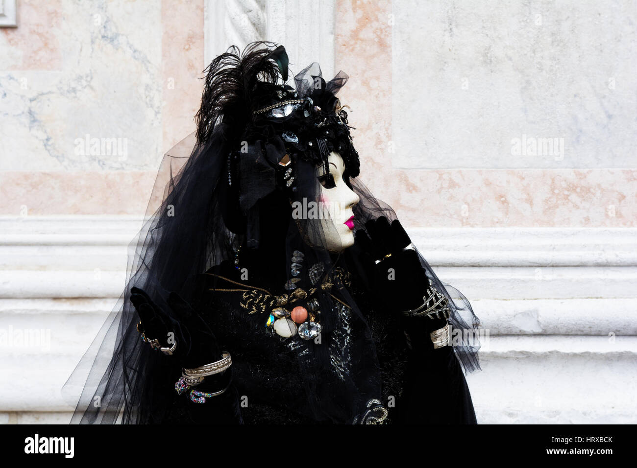 Il carnevale di Venezia il Carnevale di Venezia, Masquerade Foto Stock