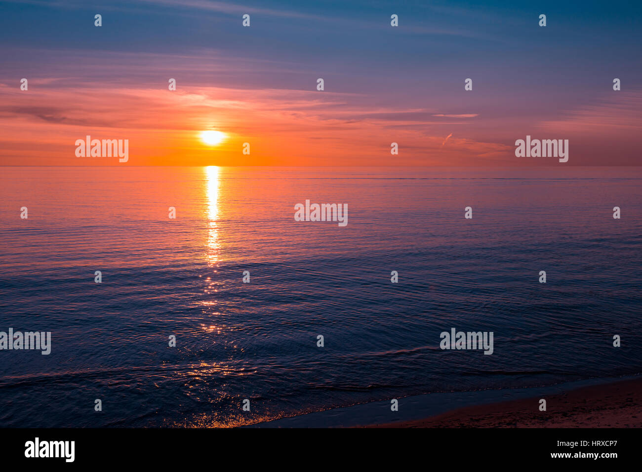 Tramonto sull'oceano, Sud Australia Foto Stock