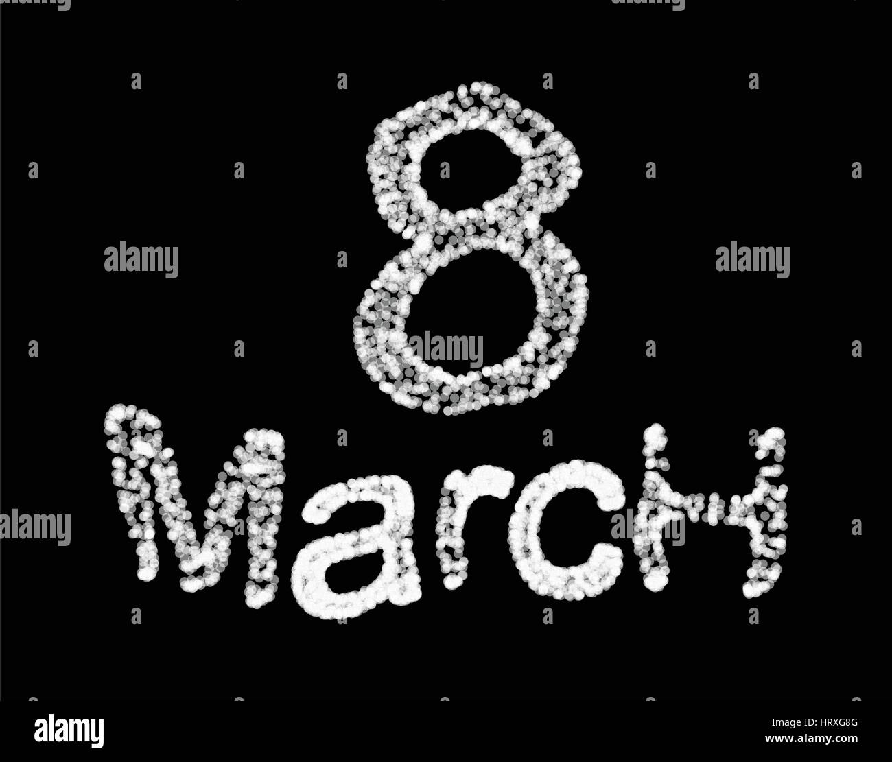 8 Marzo Giornata della donna. Abstract realizzati in bassa poli triangoli e puntini sullo sfondo del vettore. Bella ed elegante cyber EPS10. Illustrazione Vettoriale