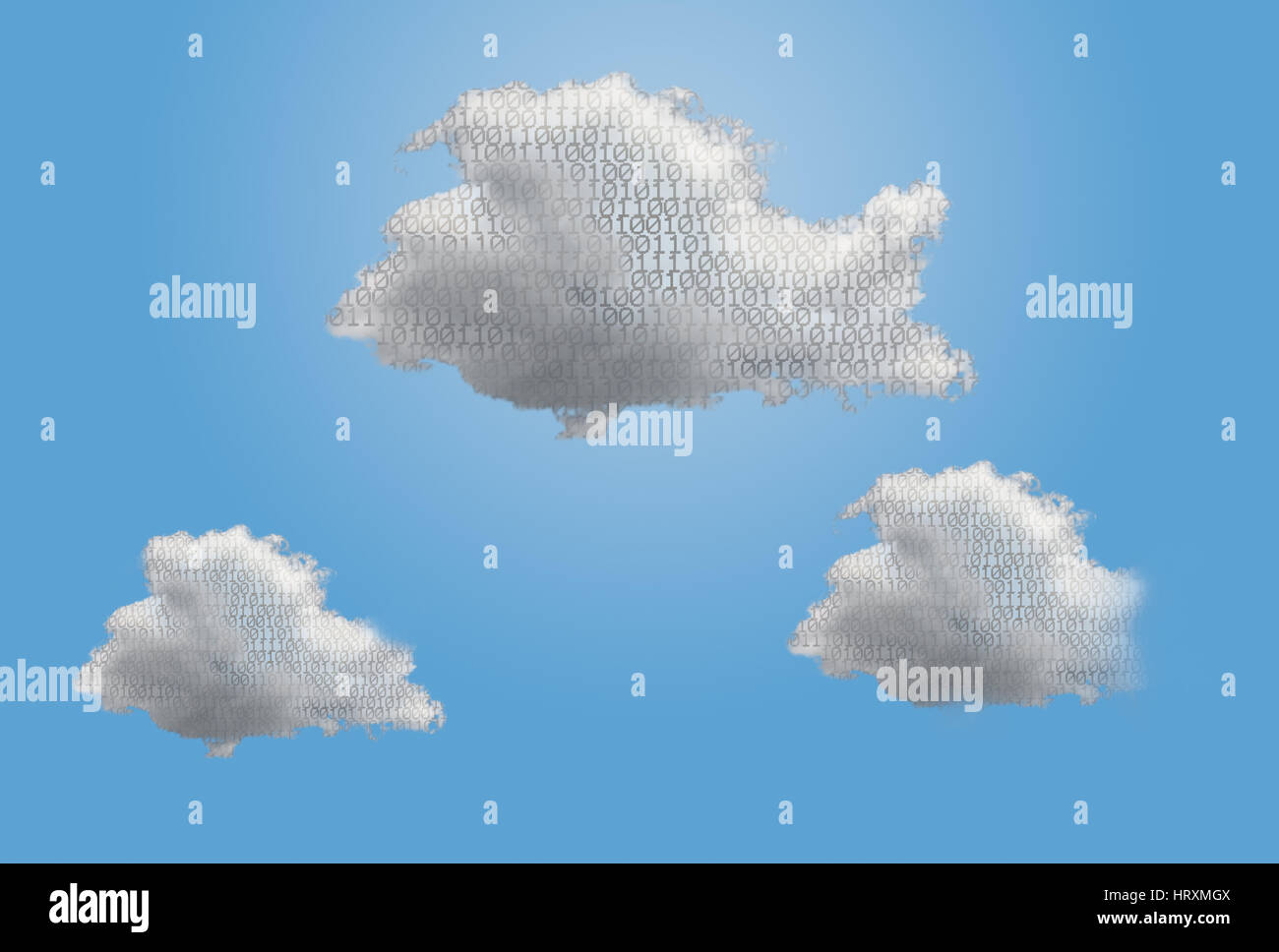 Concetto di immagine per il cloud computing e le applicazioni online che mostra diversi ambienti concorrenti Foto Stock