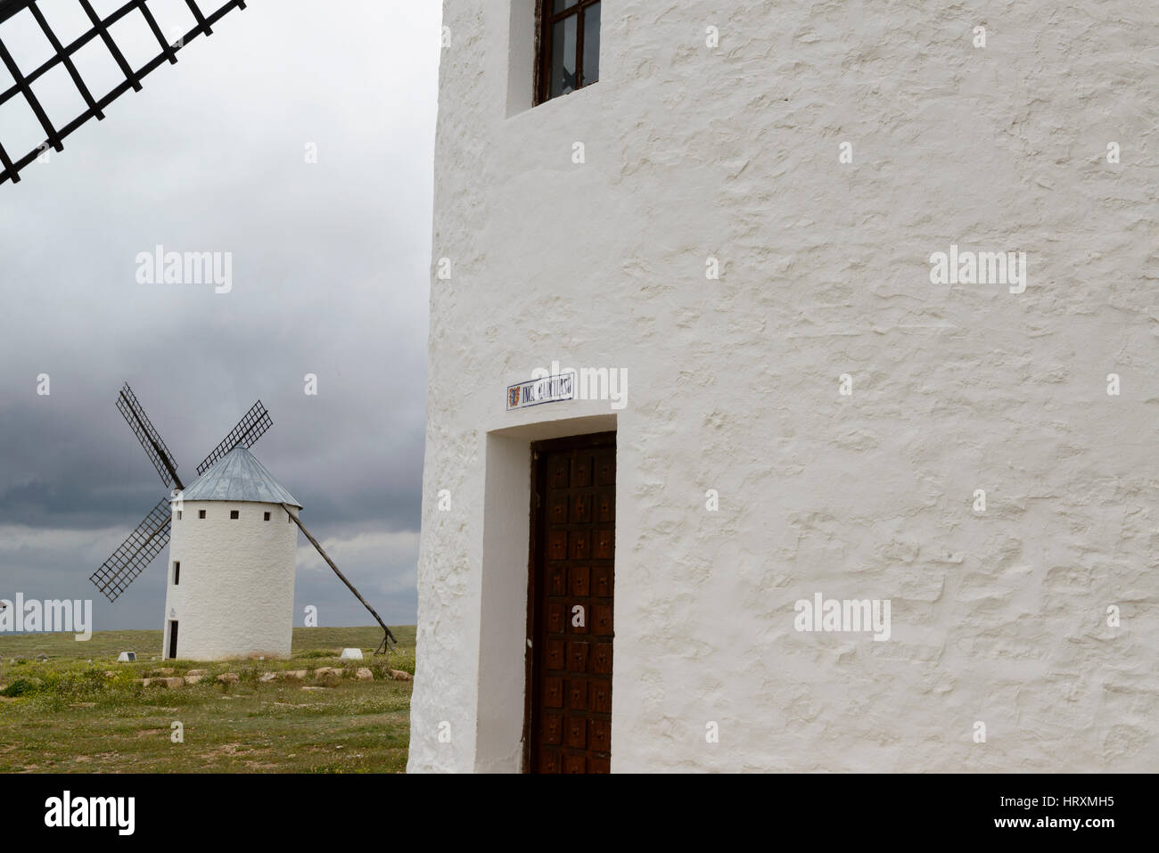 I mulini di Campo de Criptana, Castilla-La Mancha , Spagna Foto Stock I mulini di Campo de Criptana, Castilla-La Mancha , Spagna Foto Stock