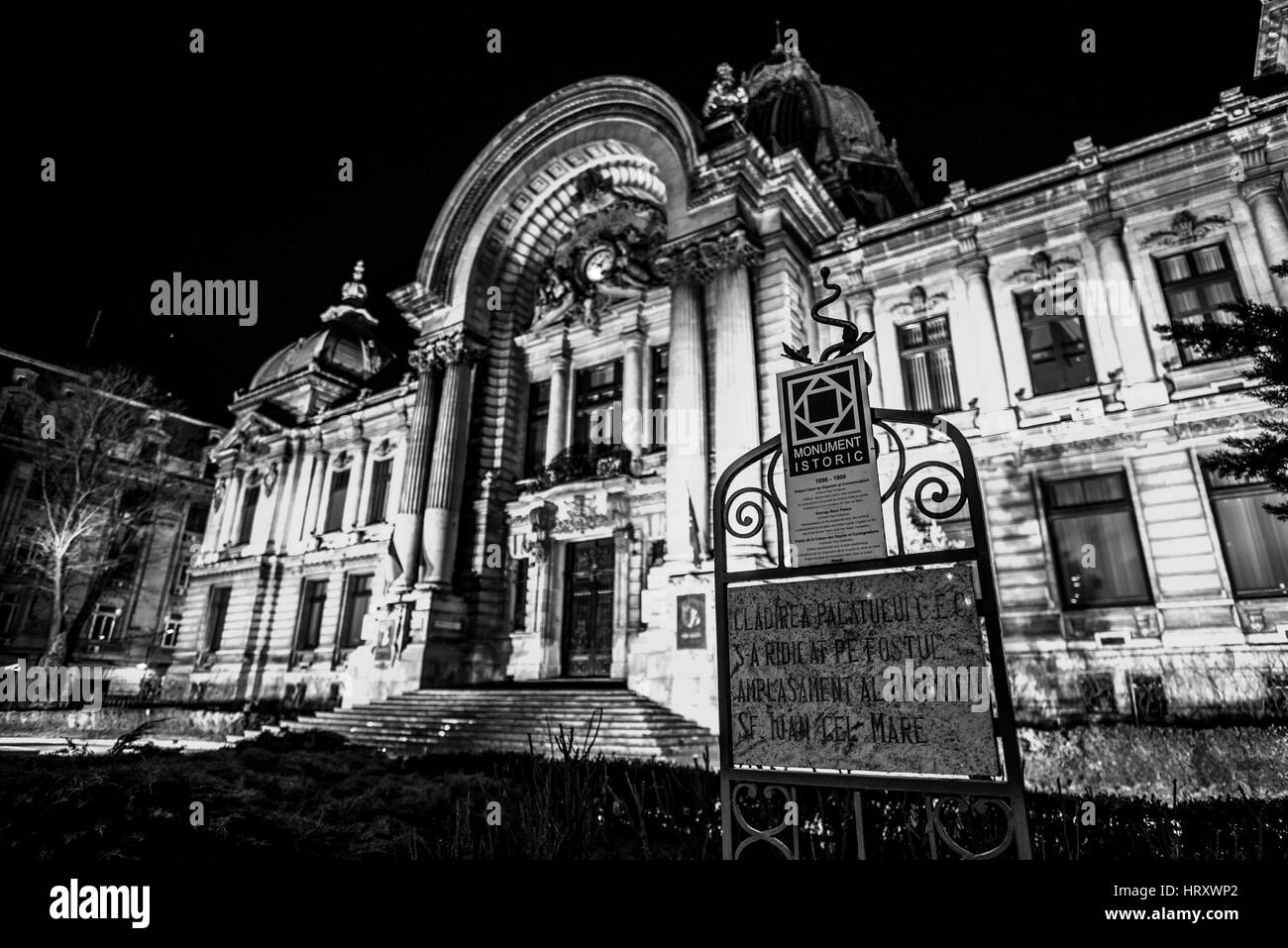 Banca CEC Palace, Calea Victoriei Bucarest, Romania Foto Stock