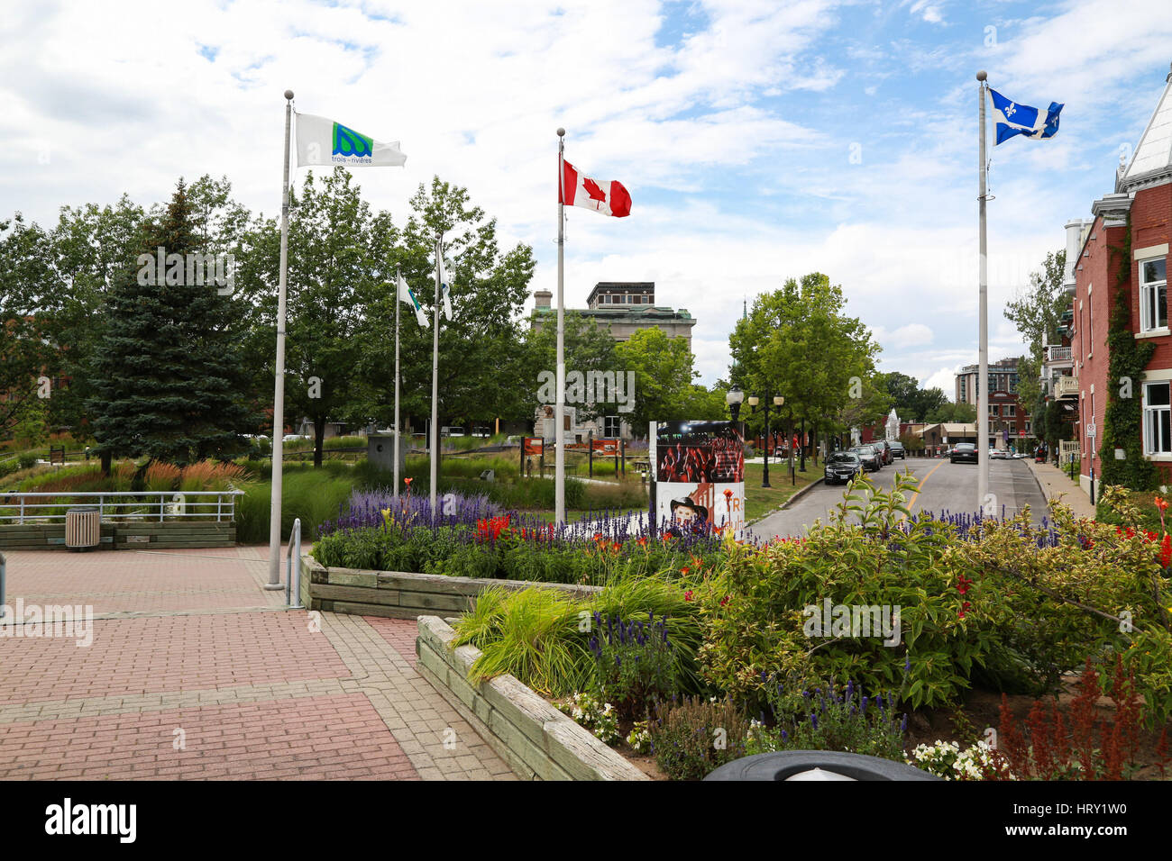 Parc portuaire a Trois-Rivières, Provincia di Quebec, Canada Foto Stock