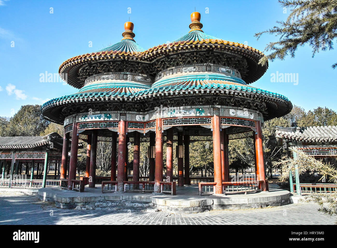 Wanshou biciclico Pavilion nel Tempio del Paradiso Foto Stock Wanshou biciclico Pavilion nel Tempio del Paradiso Foto Stock