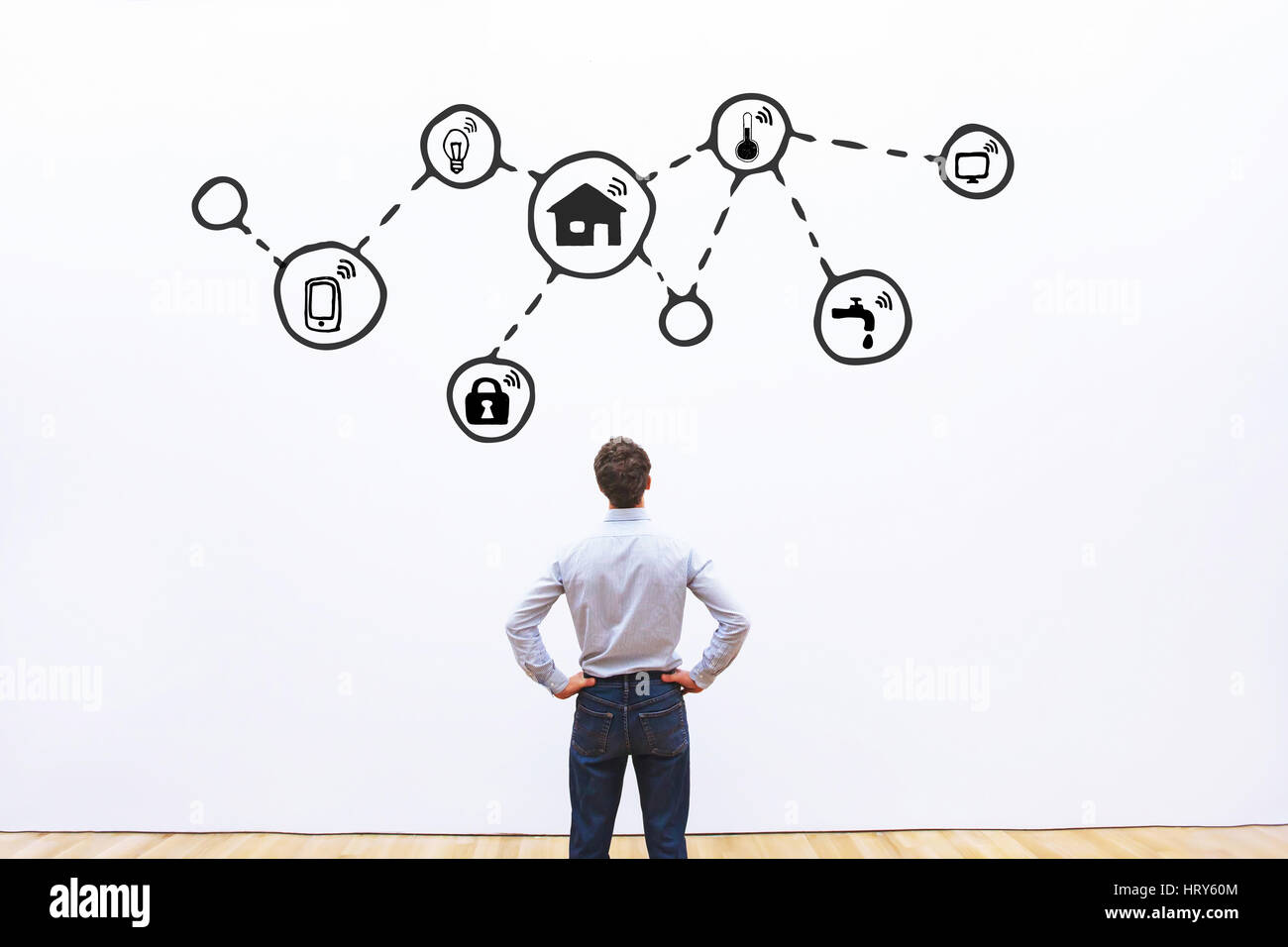 Sistema di automazione intelligente concetto Foto Stock