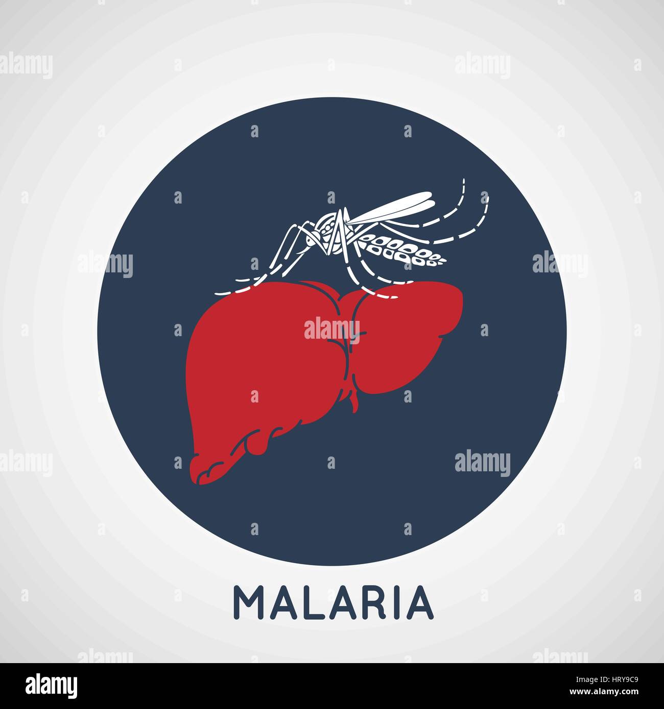 Vettore della malaria icona logo design Illustrazione Vettoriale