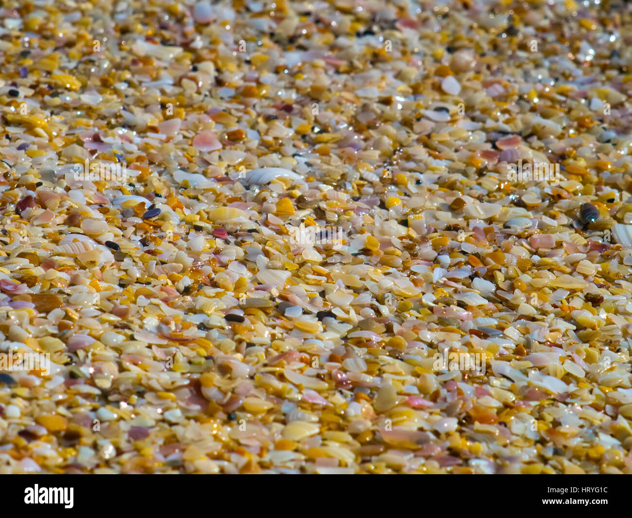 La bella sabbia sulla spiaggia vicino fino Foto Stock