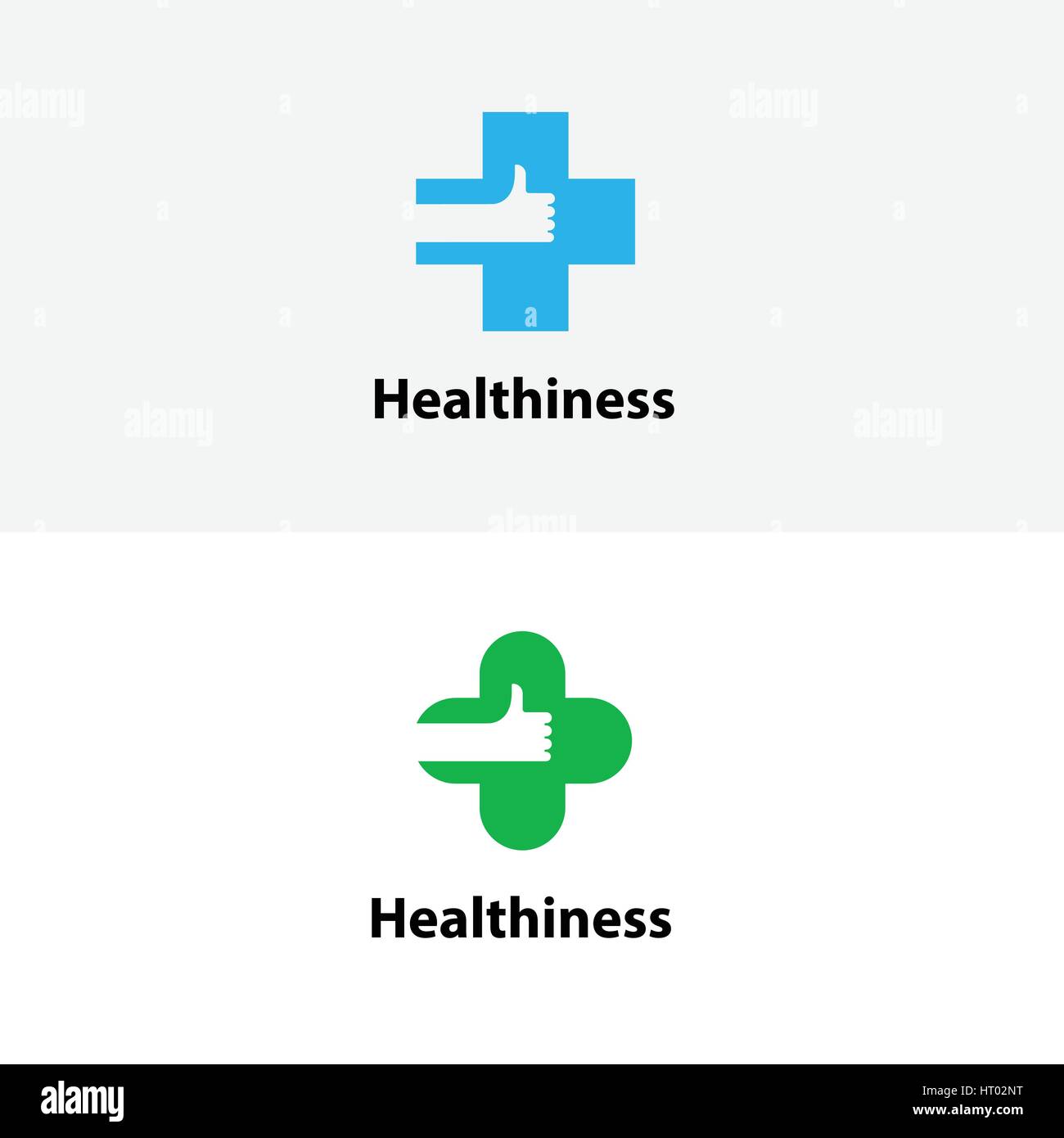 Medical cross & icona mano.Medical Center vector logo design template.Healthcare & Medical simbolo.illustrazione vettoriale Illustrazione Vettoriale