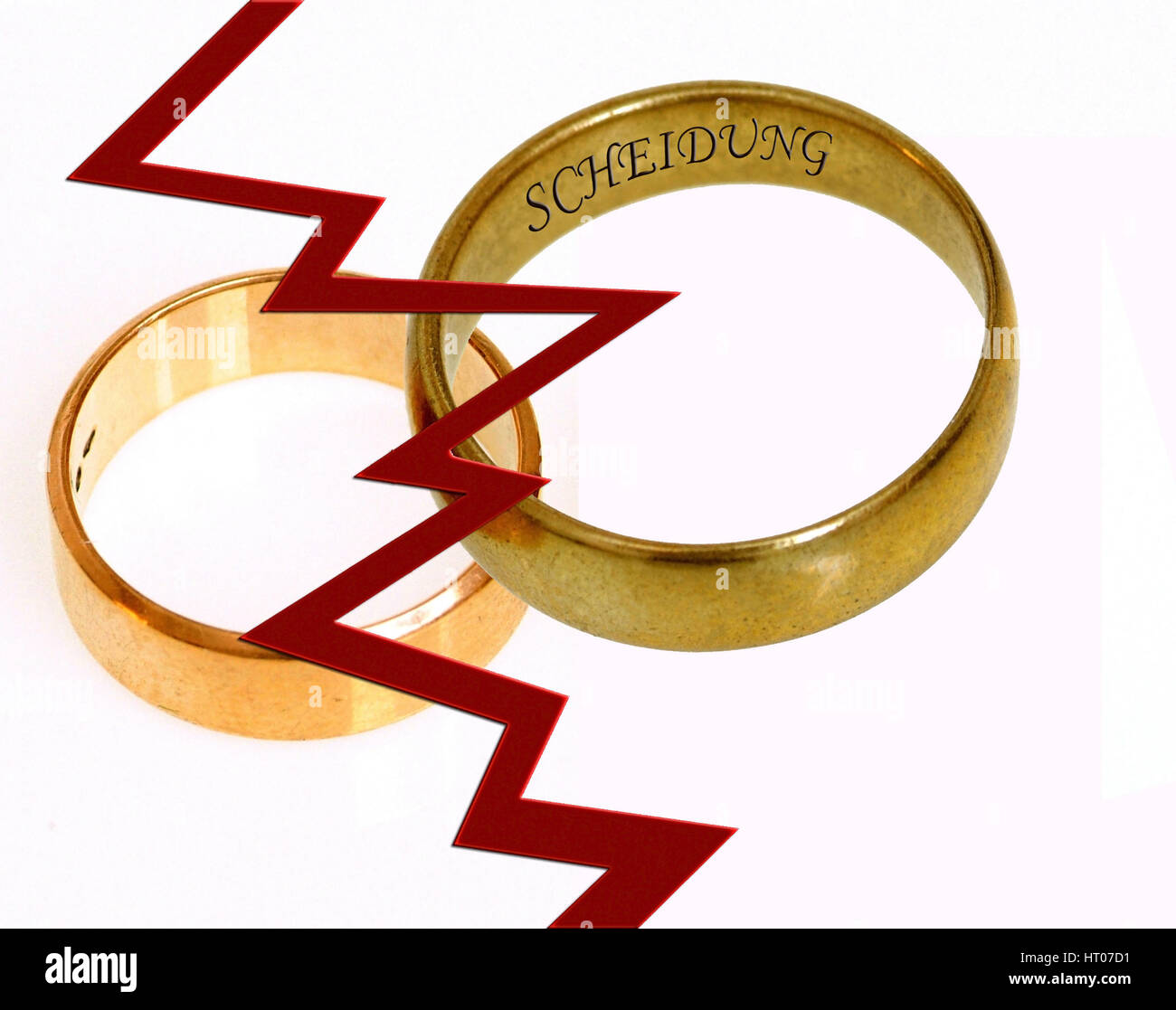 Symbolbild Scheidung - simbolico per il divorzio Foto Stock