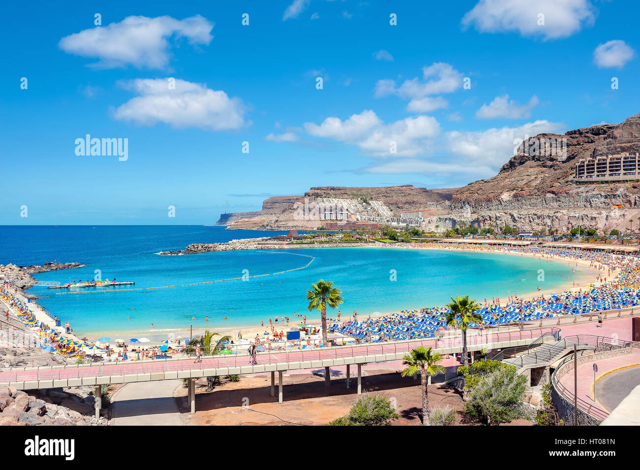 Famosa spiaggia di Amadores. Gran Canaria Isole Canarie Spagna Foto Stock