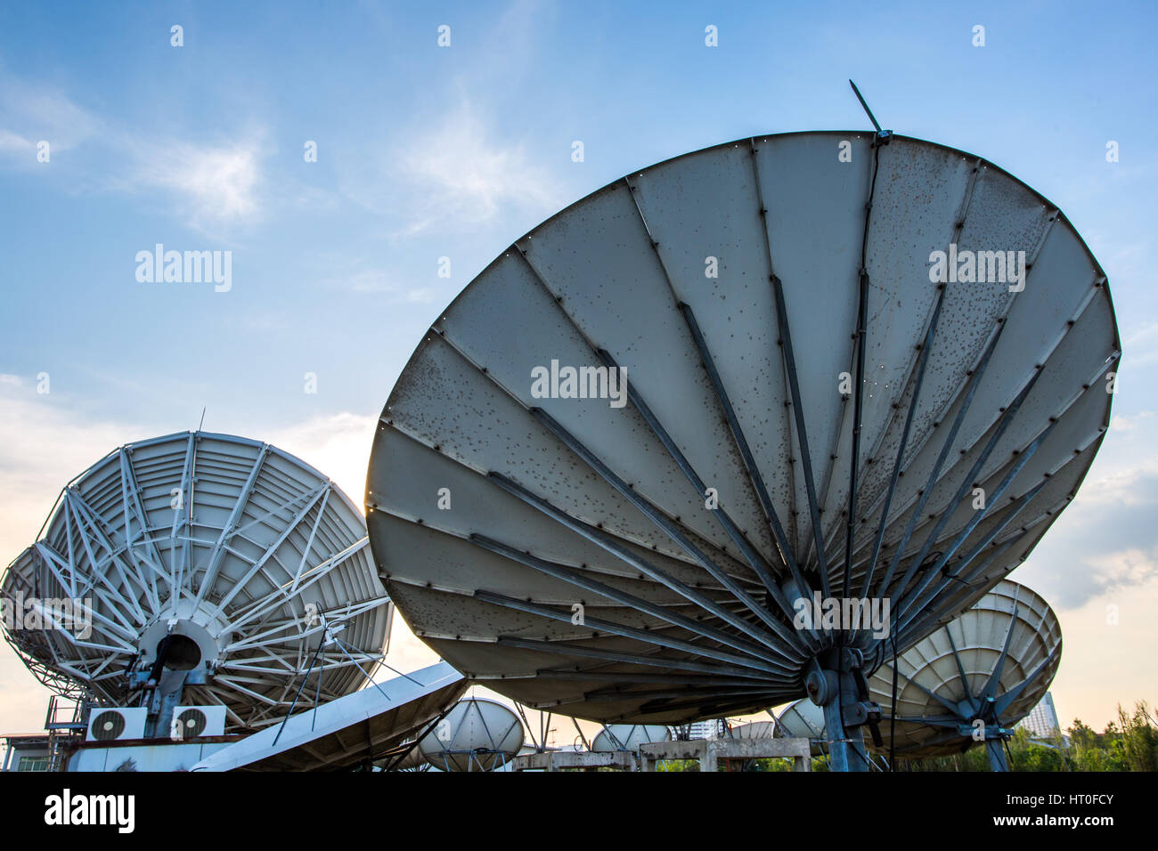 Antenna satellitare Foto Stock