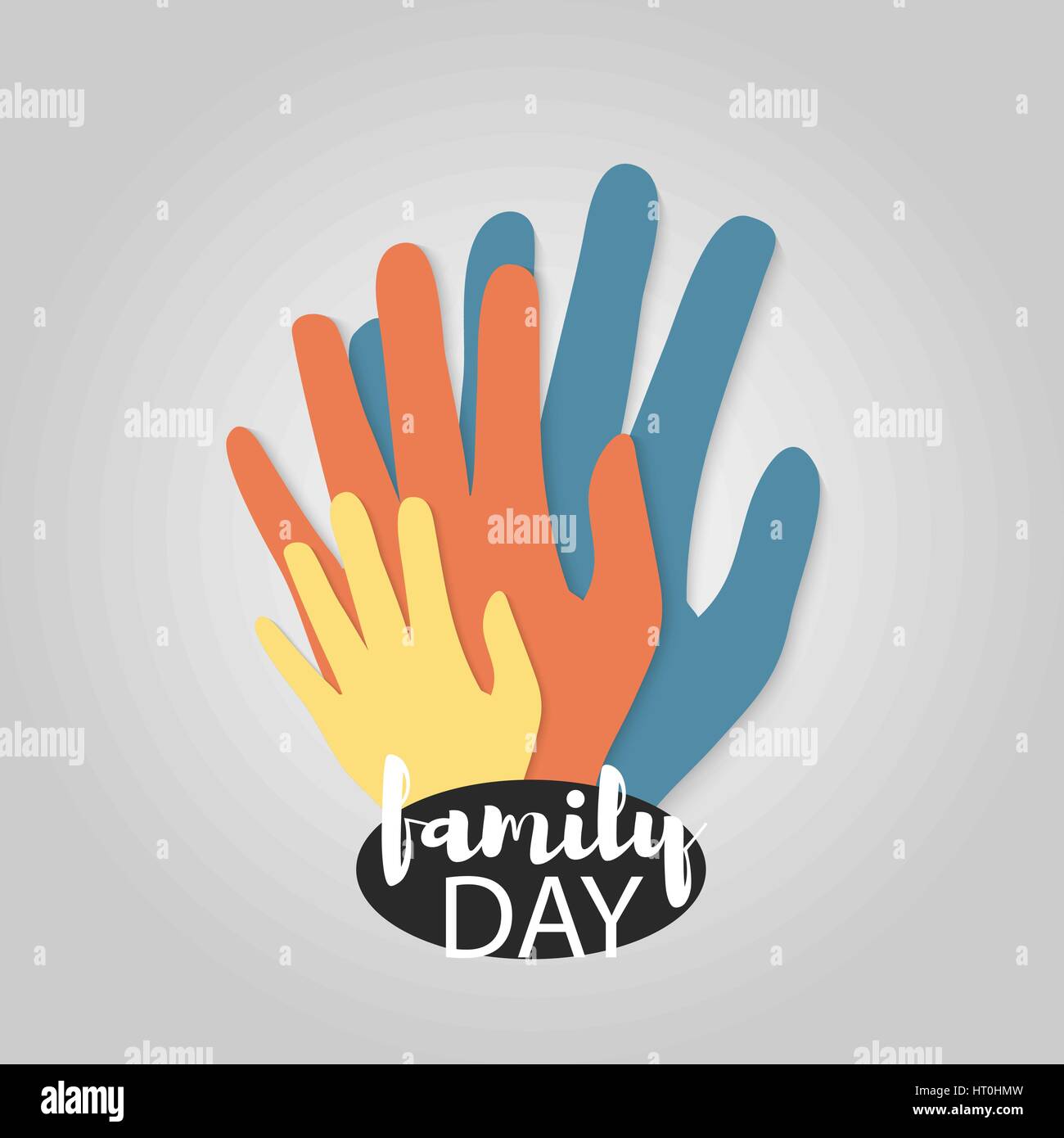 La giornata della famiglia materiale logo web Illustrazione Vettoriale