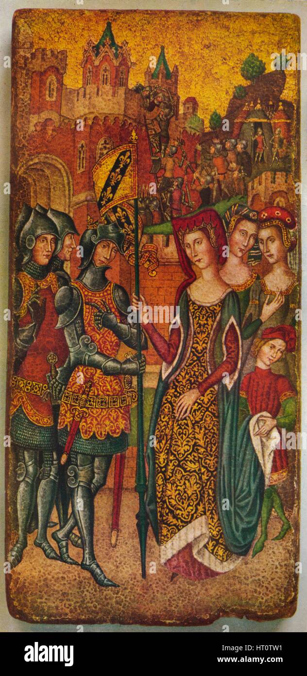 "Un francese non registrata di primitiva: Carlo VII & Agnes Sorel: attribuita a Jean Mirail Artista: Jean Miraillet. Foto Stock