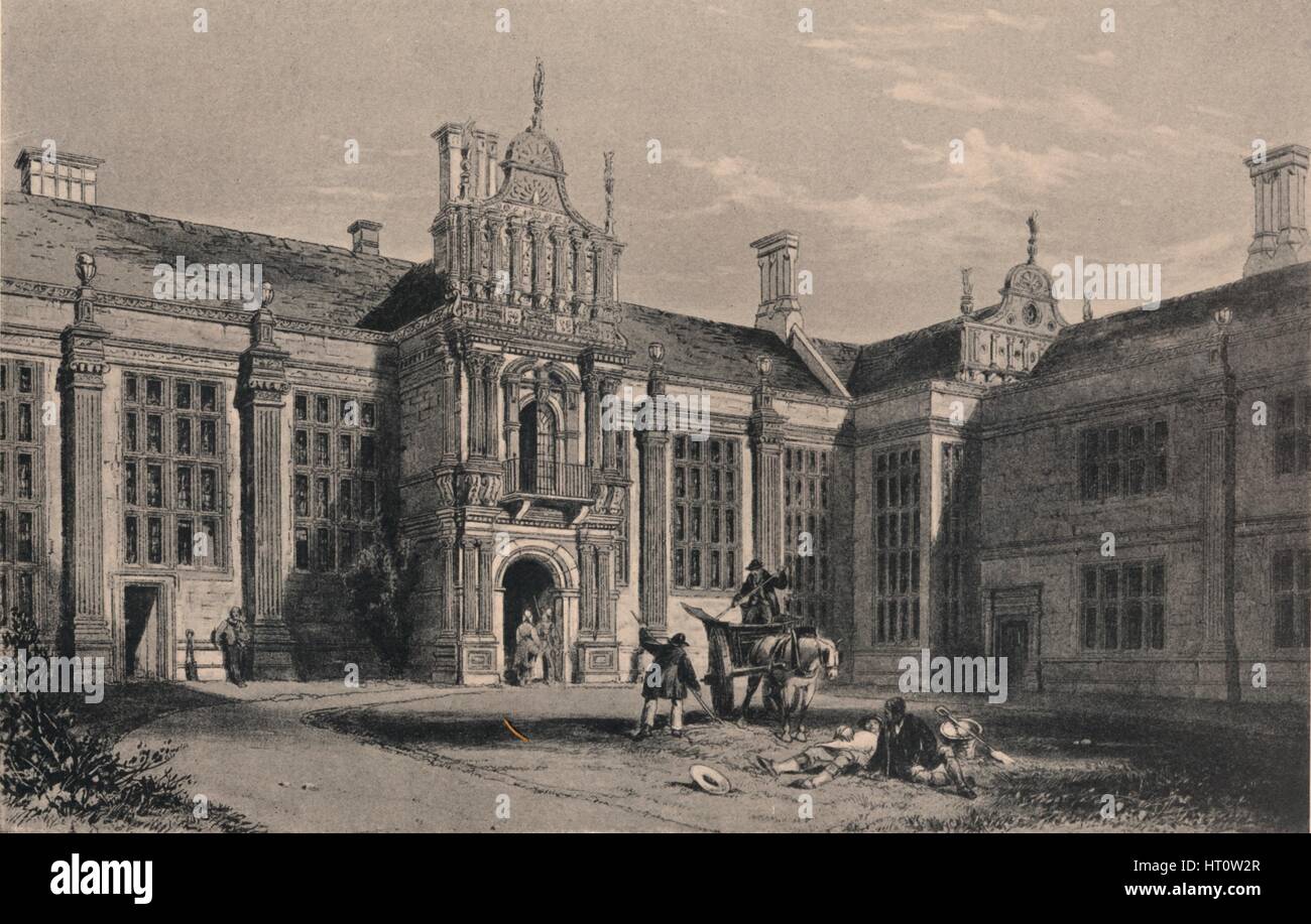 Kirby Hall, Northamptonshire, 1915. Artista: sconosciuto. Foto Stock