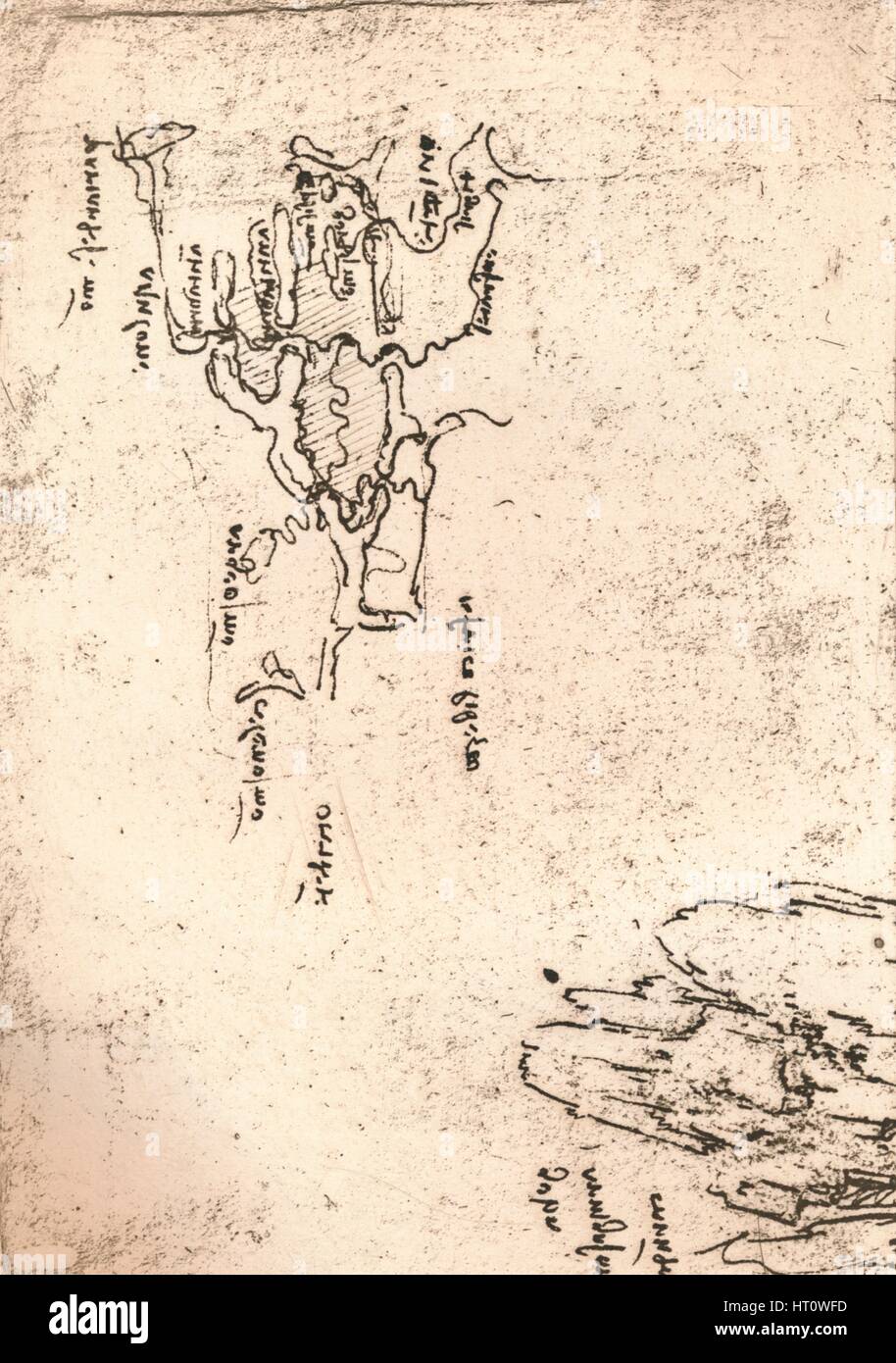 Schizzo di Armenia, C1472-C1519 (1883). Artista: Leonardo da Vinci. Foto Stock