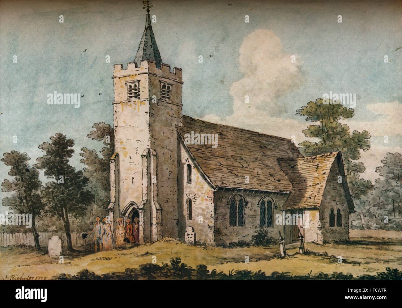 'Hayes Chiesa, Kent", 1775. Artista: John Inigo Richards. Foto Stock